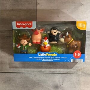 Fisher-Price Little People Farm Friends Set with Red and Brown